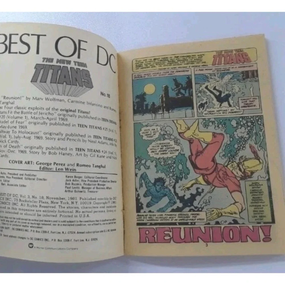 DC‎ New Teen Titan Best Of DC Digest Vol. 3, #18 Mini Comic Book from Nov. 1981